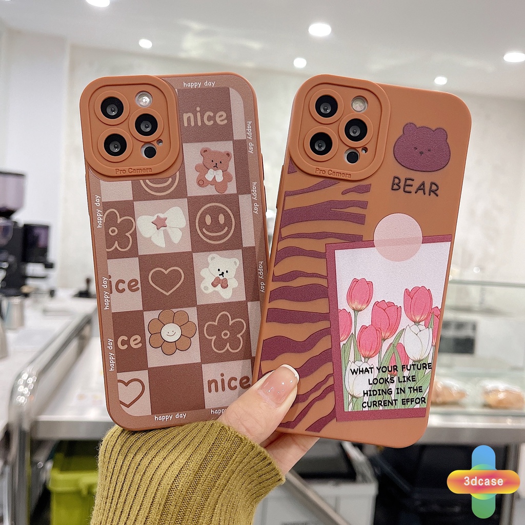 Apple Case For IPhone 11 12 13 PRO MAX 6 7 6S 8 Plus X XR XS MAX Se 2020 6SPlus 7Plus 6Plus 8Plus XSMAX Motif Fashion Chocolate Heart Bear Angel Eyes Soft Case