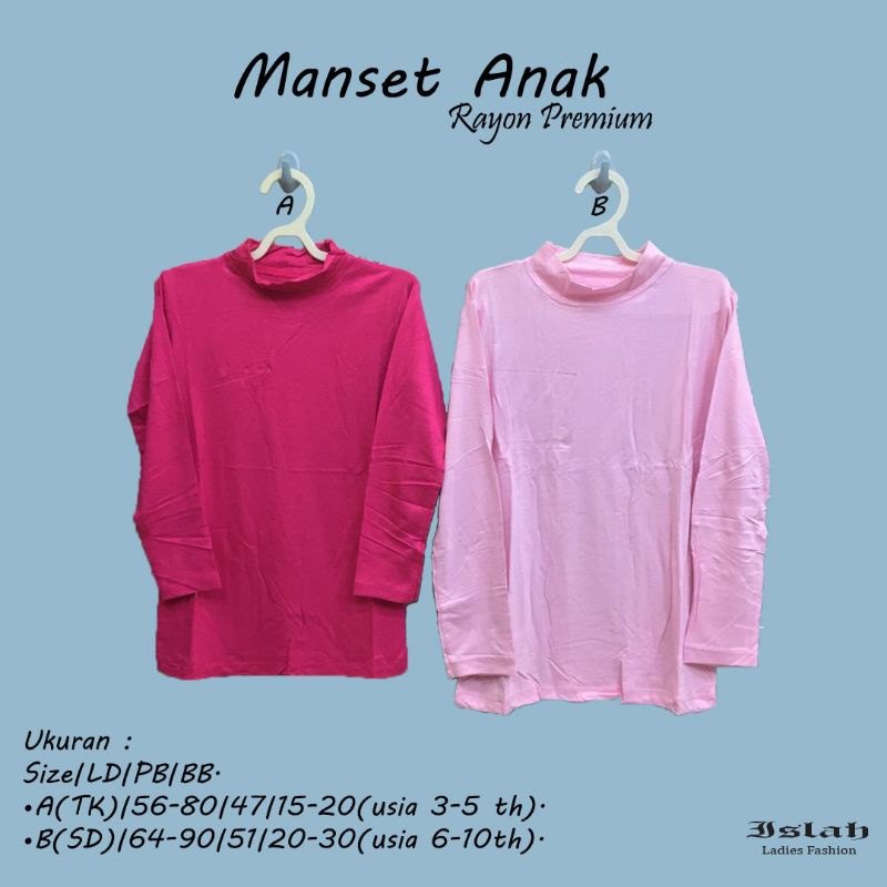 Manset Baju Anak Bahan Kaos Manset Anak Tk dan Sd, Manset Anak Rayon Premium, Manset Anak adem