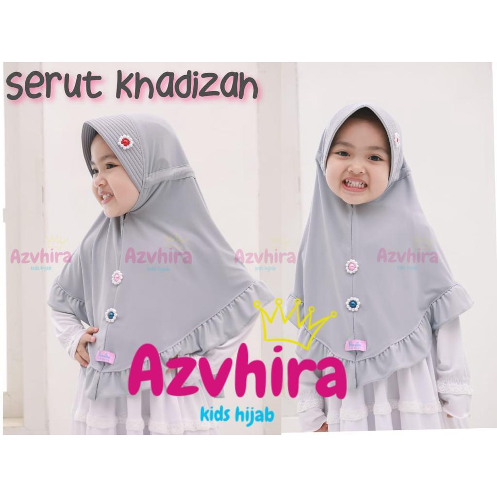 HIJAB SERUT ANAK / HIJAB ANAK KHADIZAH ORIGINAL AZVHIRA / HIJAB ANAK KHADIZAH JERSEY PREMIUM TERLARIS