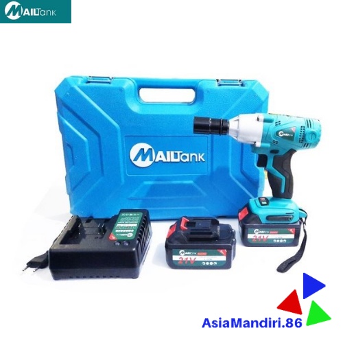 MAILTANK 21VOLT IMPACT WRENCH CORDLESS - Mesin Impact Wrench Baterai Charger Pembuka Baut Buka Baut