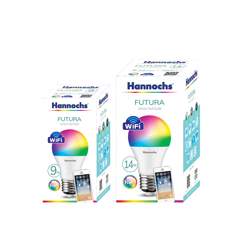 Hannochs Smart LED Futura 9 watt RGB - Lampu Led Pintar Wifi 9 Watt