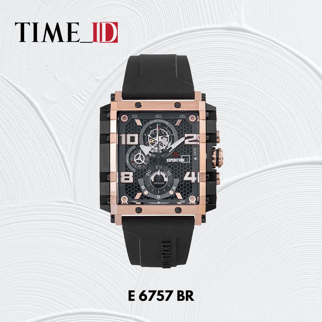Jam Tangan Expedition 6757 BLACK ROSEGOLD