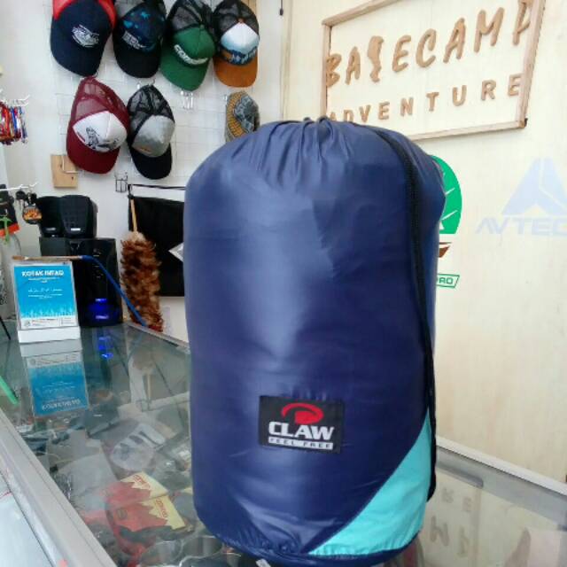 sleeping bag CLAW mummy series warna biru