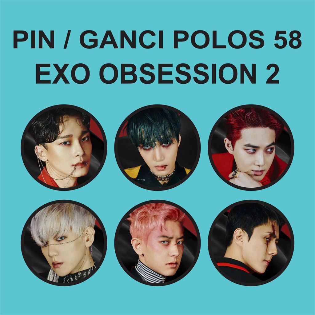 (READY STOCK) PIN / GANTUNGAN KUNCI POLOS 58 MM - EXO OBSESSION 2