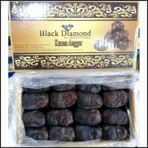 Kurma Bam Black Diamond satu karton (12pcs) Kurma Anggur isi Fresh Dates