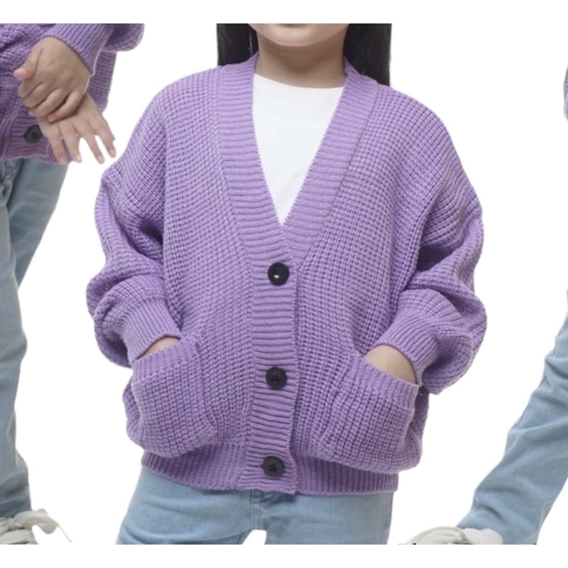 Sweater Cardigan rajut anak 1-7 tahun