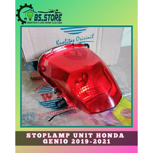 LAMPU BELAKANG STOPLAMP UNIT HONDA GENIO 2019 2020 2021 | LAMPU BELAKANG HONDA GENIO 2019 2020  | MERK WIN