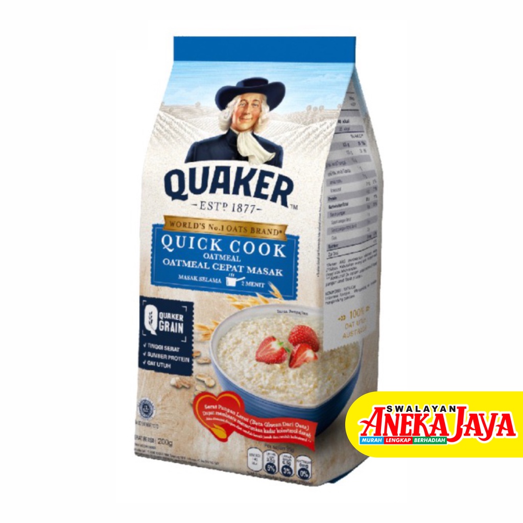 

QUAKER QUICK COOKING OATMEAL 200GR
