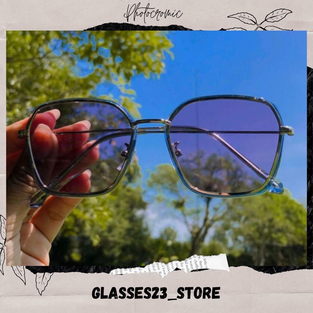 PHOTOCROMIC TERLARIS KACAMATA WANITA PRIA VINTAGE IMPORT KACAMATA BERUBAH WARNA STYLE KEREN