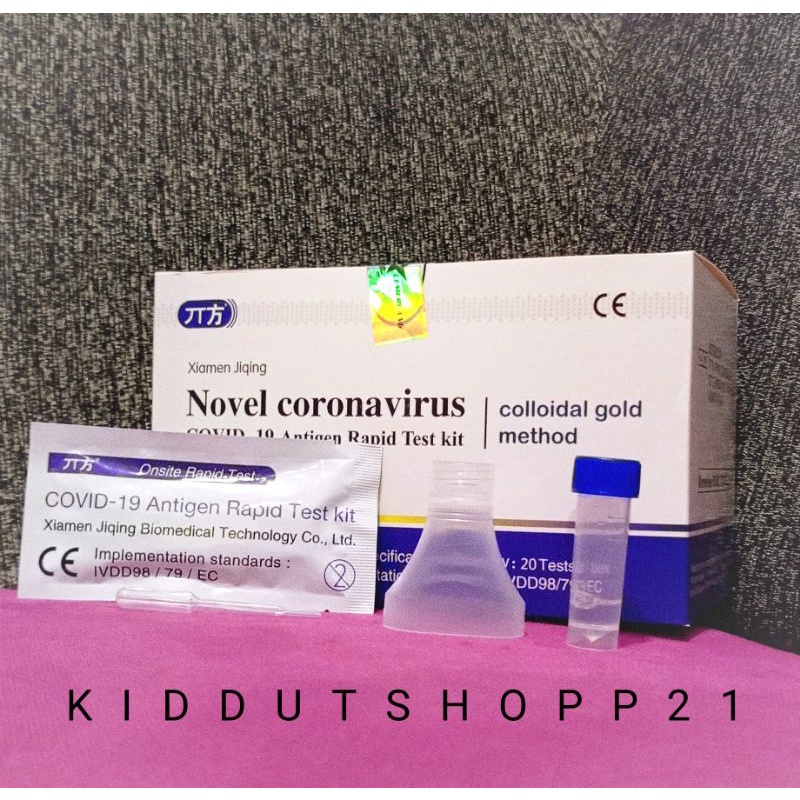 Antigen Rapid 1 pcs Saliva Novel Murah Test Air liur