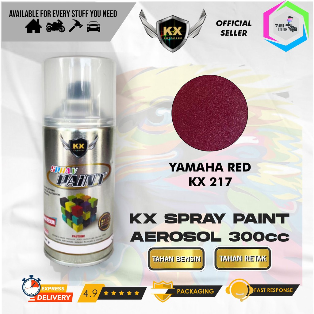 Cat Semprot Aerosol / Pylox KX Autocare Paint - KX 217 YAMAHA RED