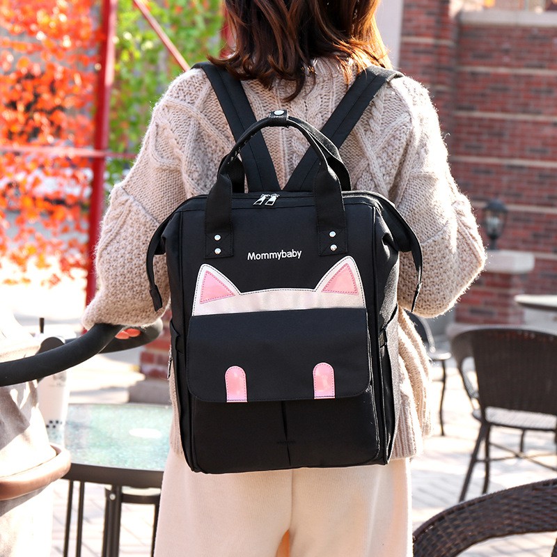 TD07 Tas Ransel Diapers Bayi Kucing Import Ukuran Besar Waterproof - Tas Ransel Susu Ibu Bayi Anello
