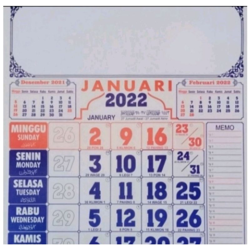 

Kalender Dinding 2023