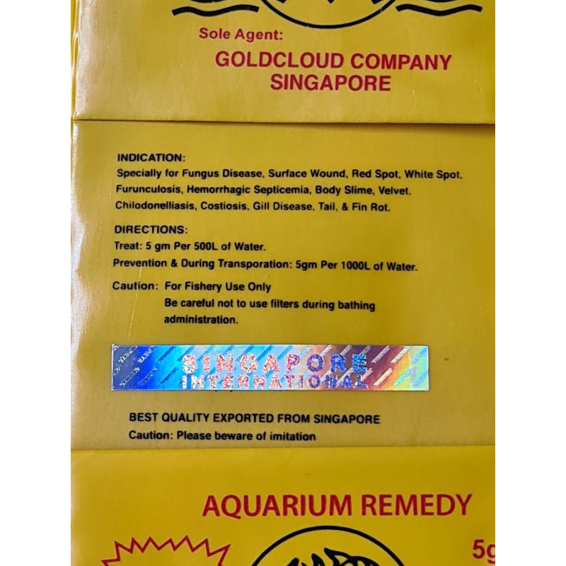 Pomate Obat Ikan Koi Original Ori Stiker Hologram Singapore Singapura