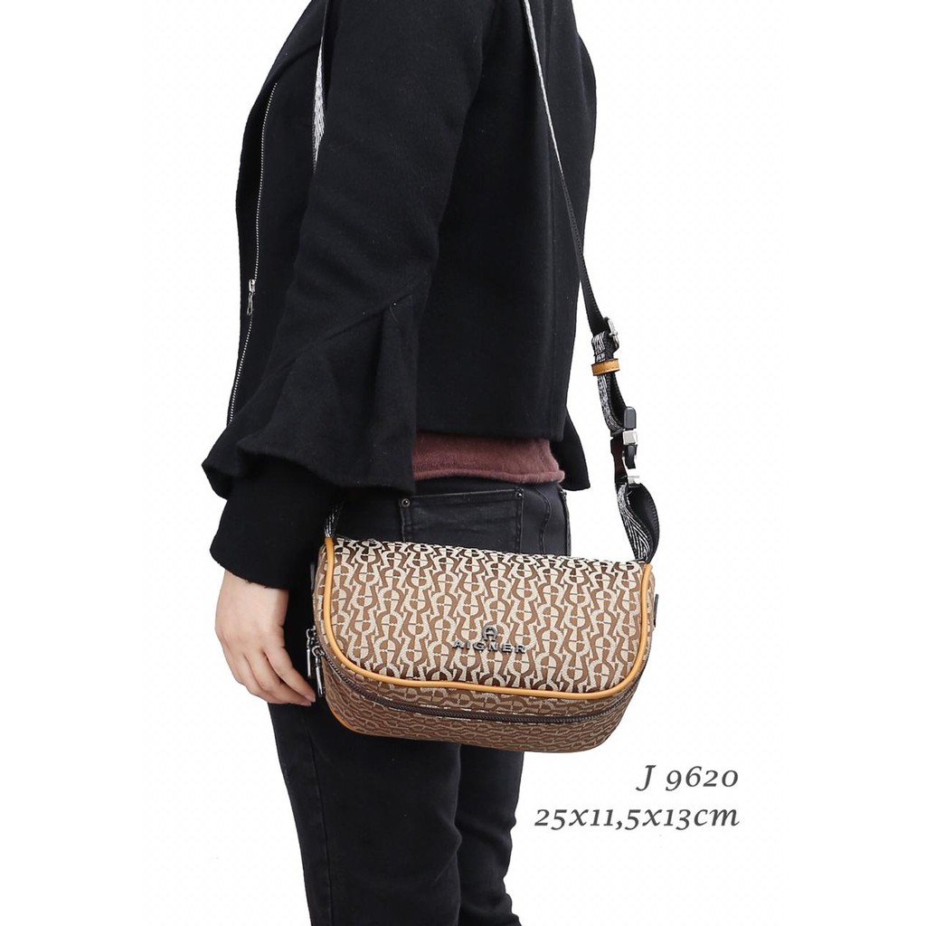04W2 TAS SELEMPANG WANITA BRANDED 'AIGNER SATCHEL CROSS BODY TAS 9620 TAS TALI MULTIFUNGSI