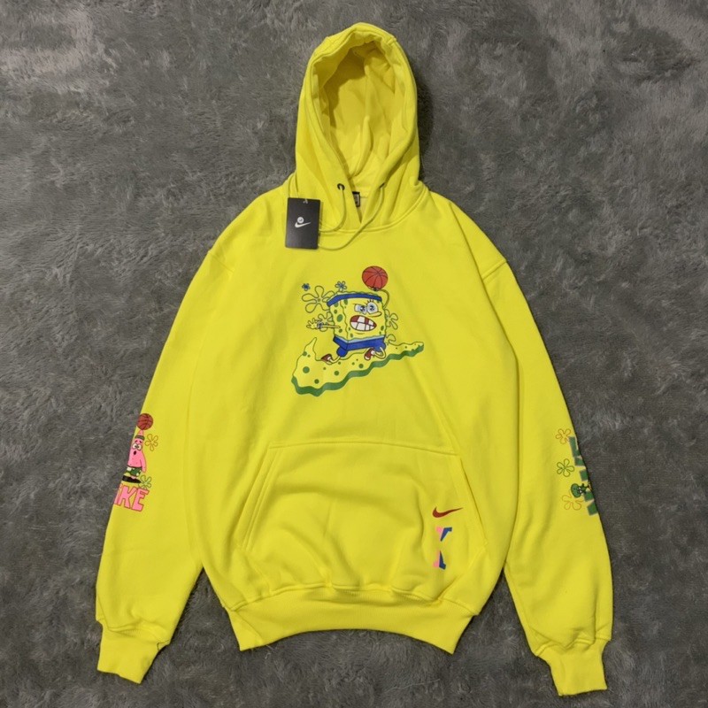 Sweater Hoodie Nike X Kyre Spongebob Yellow Fulltag &amp; Lebel