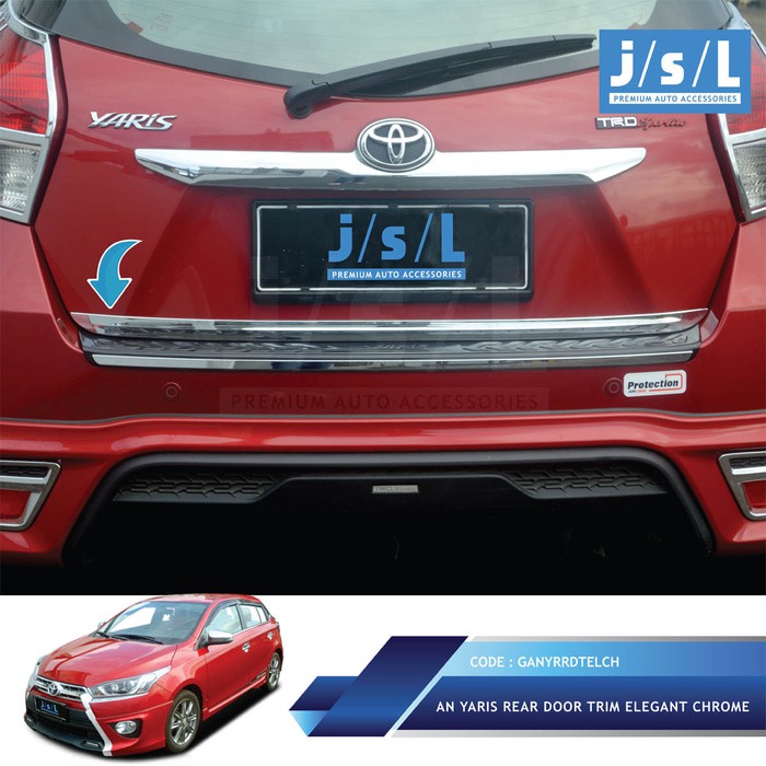 list pintu bagasi belakang all New Yaris / rear door trim chrome JSL / aksesoris All new Yaris 2015