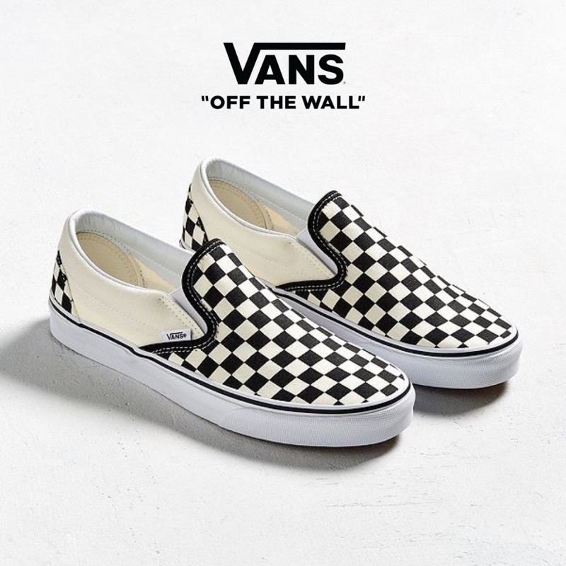 Vans Classic Slip On Checkerboard Black White | Sepatu Vans Original 100%