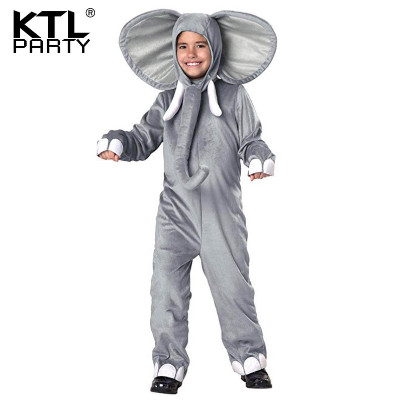 PREORDER KTLPARTY Baby Elephants Costume Kids children Animal Onesies big ear nose Elephant Cosplay 
