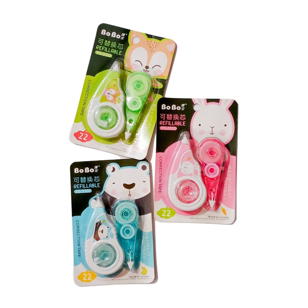 

TIPE-X BOBO KERTAS 2in1 (ISI TIPE-X) YS-2302