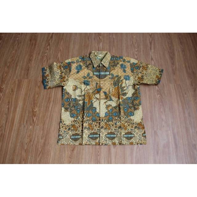 Batik Harley Davidson HD Motif Burung Kemeja Lengan Pendek
