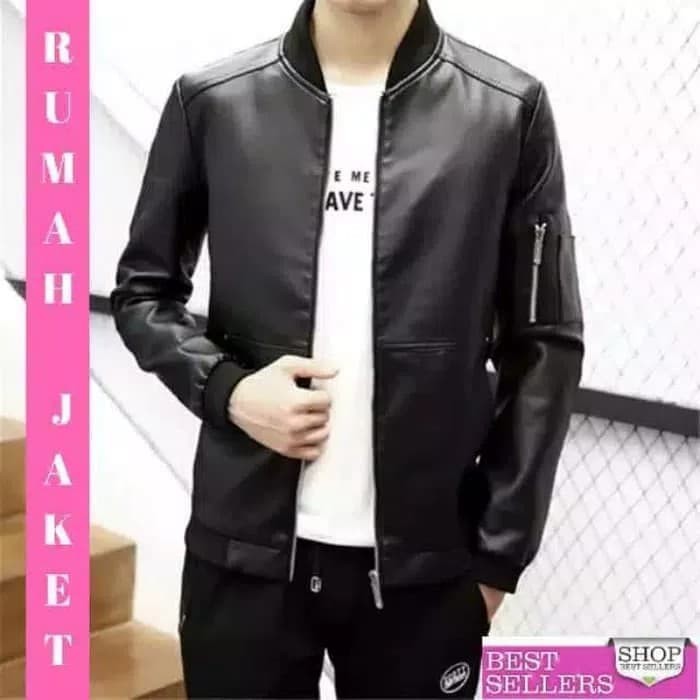 93 Model Jaket Kulit Bomber HD Terbaru