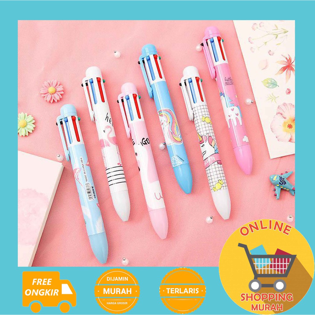 

[O.S.M] PULPEN MEKANIK FLAMINGO DAN UNICORN 6 WARNA - PENA MEKANIK UNICORN - PENA MEKANIK FLAMINGO