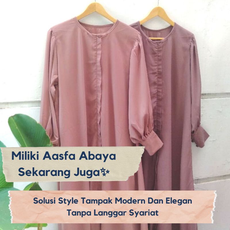 ARNELIAOFFICIAL - AASFA ABAYA | ABAYA BUSUI FRIENDLY | A-LINE LENGAN BISHOP VINTAGE | ABAYA WOLFIS