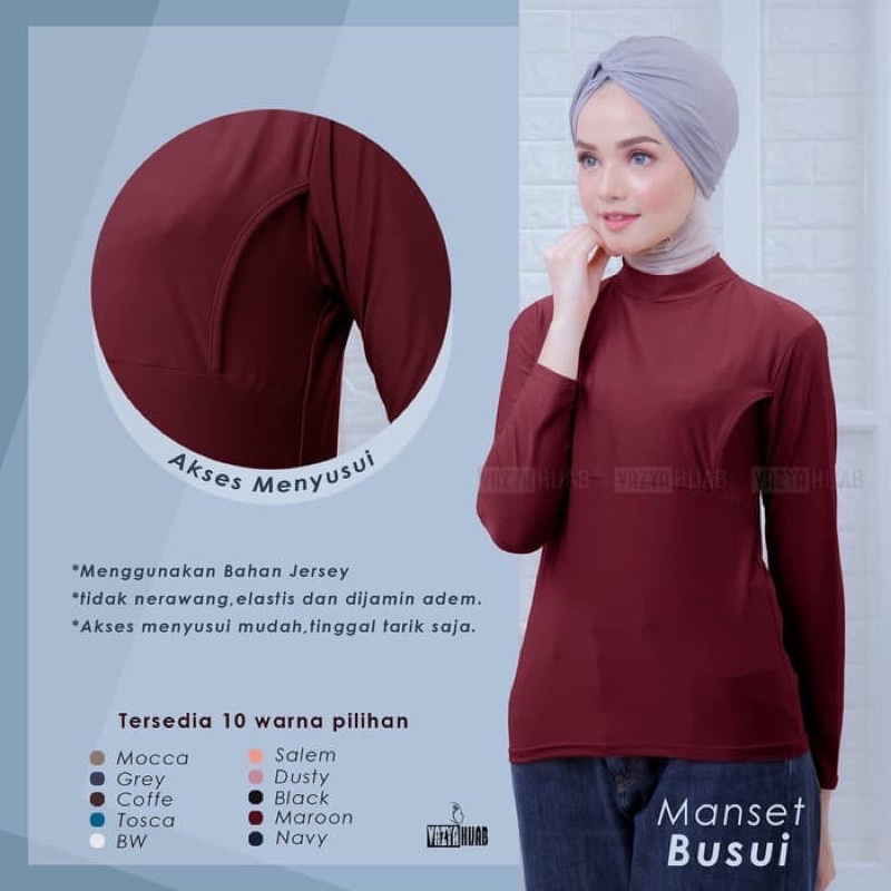 Manset Baju Kaos Busui / Manset Baju Ibu Menyusui Bahan Jersey