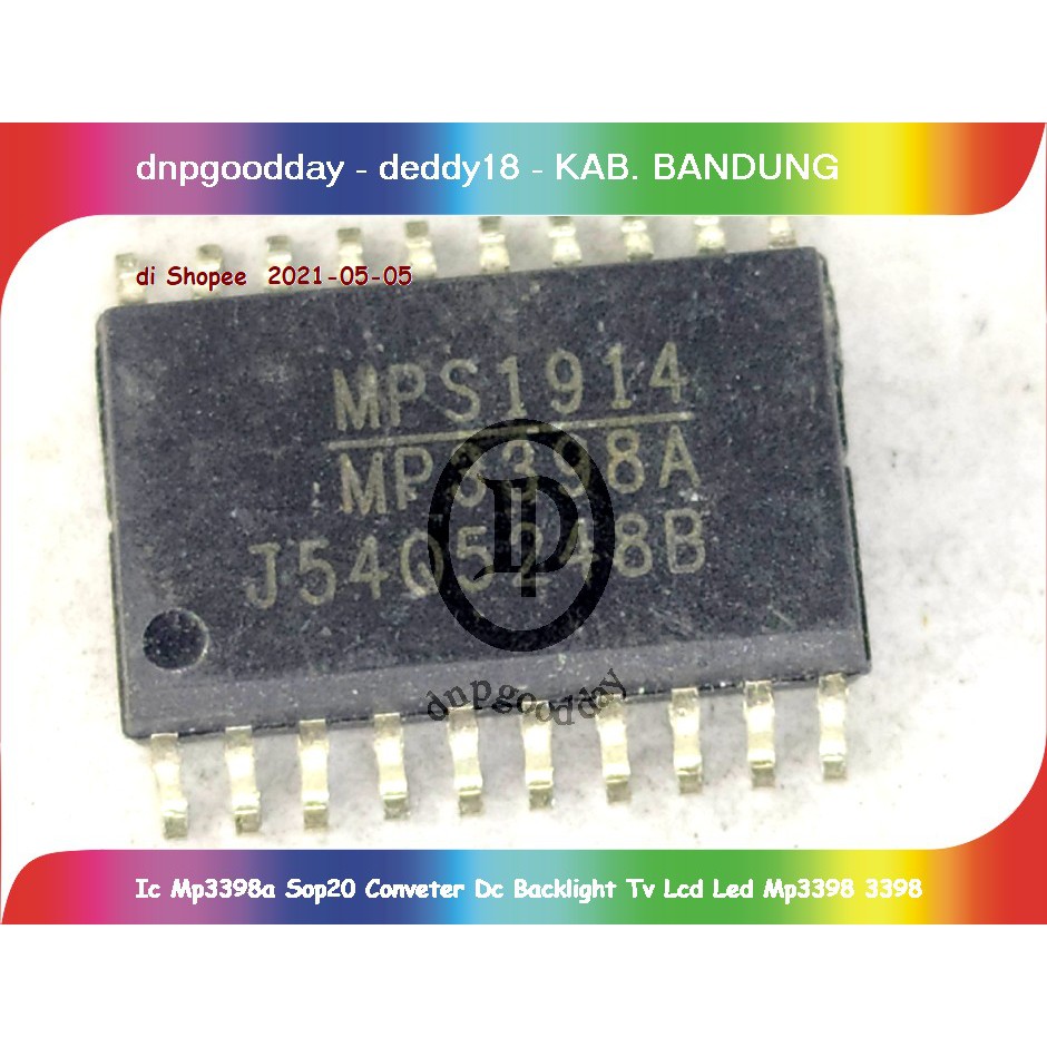 Ic Mp3398a Sop20 Conveter Dc Backlight Tv Lcd Led Mp3398 3398