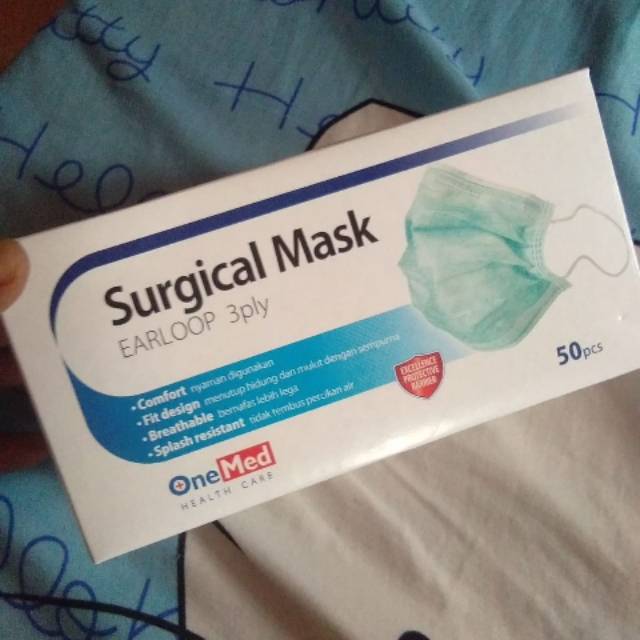 Surgical mask earloop 3ply