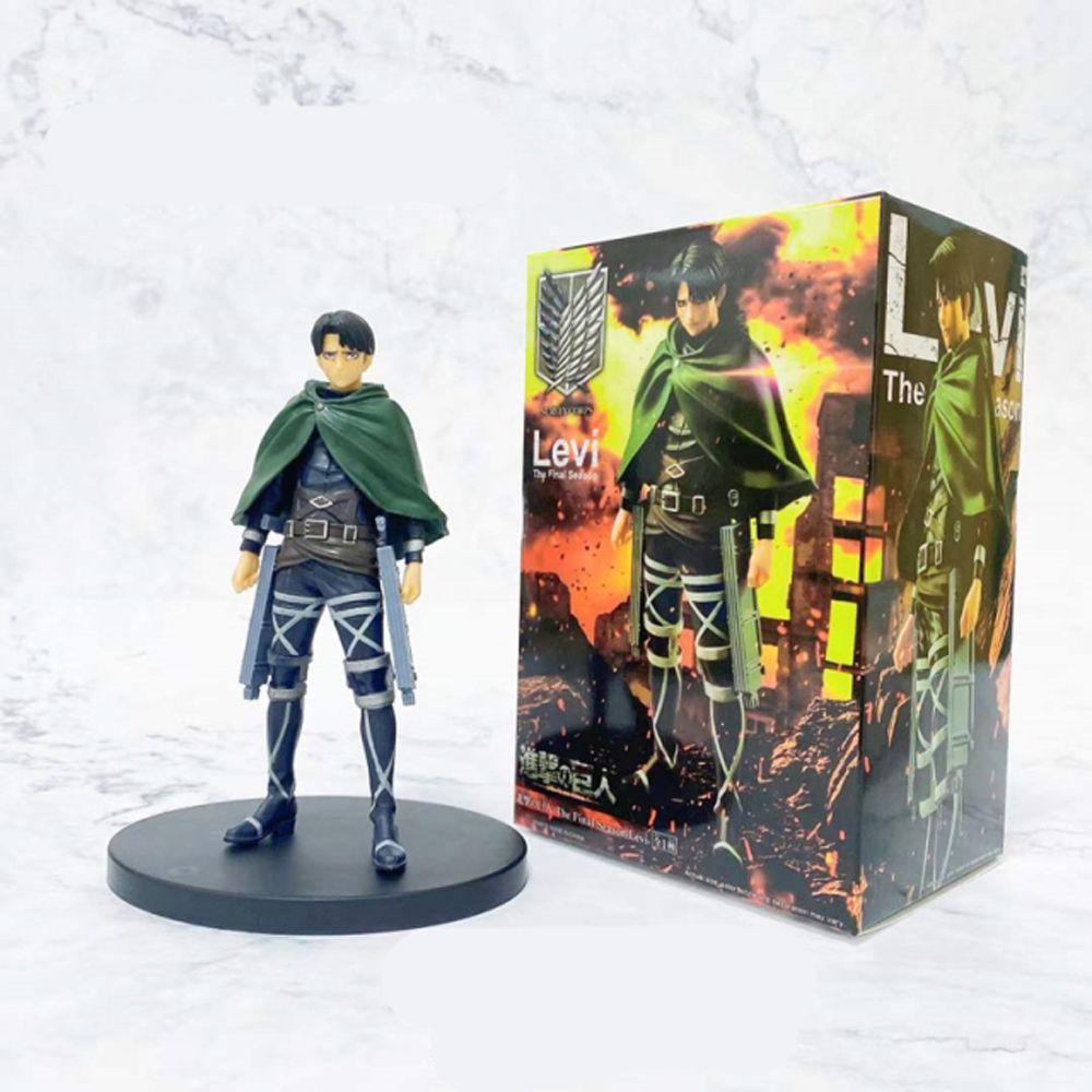 Needway Attack on Titan Figure Hadiah Ulang Tahun Dekorasi Mobil 16cm Rivaille PVC Levi Figure