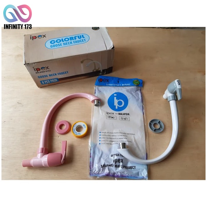 KRAN CUCI PIRING/KRAN ANGSA PVC IPEX ENGKOL - IVORY INFJ