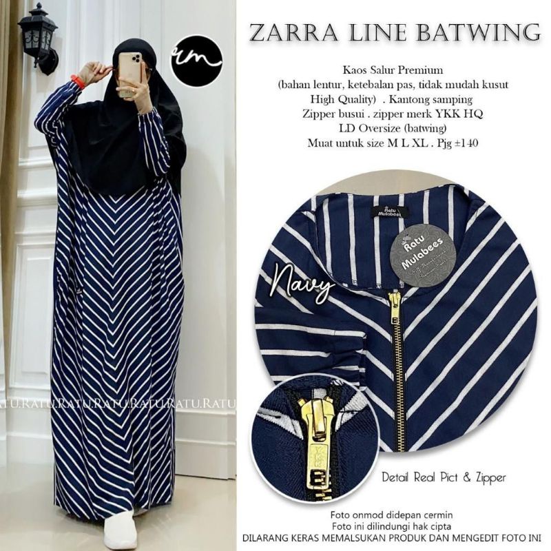 Abaya Oversize Bahan Kaos | ZARRA LINE BATWING BY RATU MULABEES