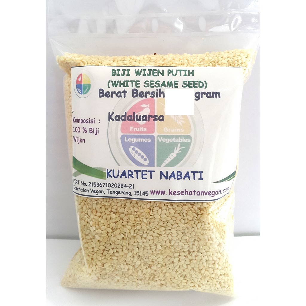 

1000gr Wijen Putih Mentah - Raw White Sesame Seeds - Sumber Kalsium yg Tinggi