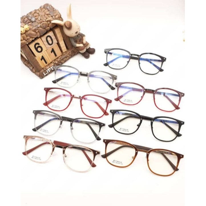 ADONIA OPTICAL ( CK 6011 ) KACAMATA PAKET LENSA ANTIRADIASI BLUERAY PHOTOCROMIC PHOTOBROWN