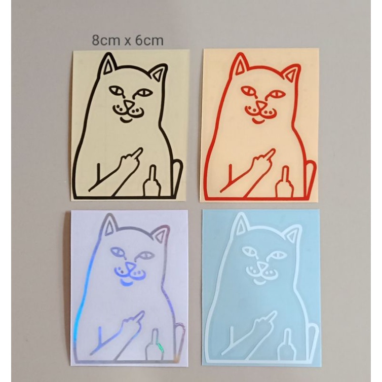 STICKER CUTTING ANIMASI KUCING LUCU STICKER MOTOR MOBIL LAPTOP