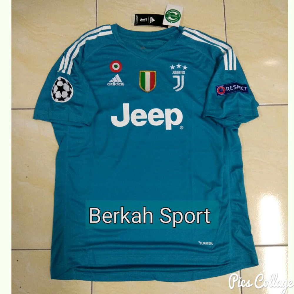 Jersey Juventus GK Full Patch UCL Official Terbaik