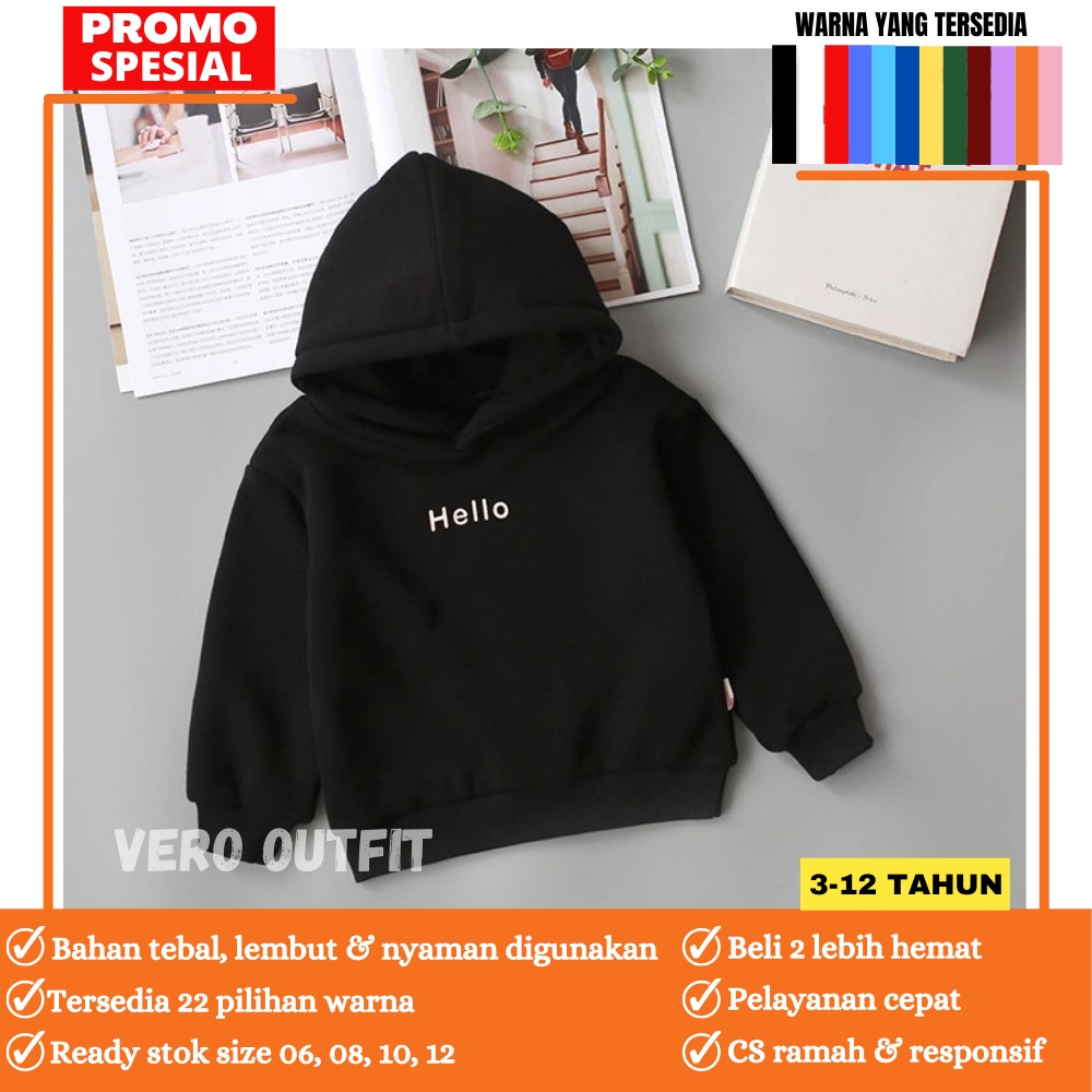 Jaket Hoodie Anak Laki Laki Perempuan Cowok Cewek Kecil Karakter Custom Tulisan Warna Hijau Botol Ar