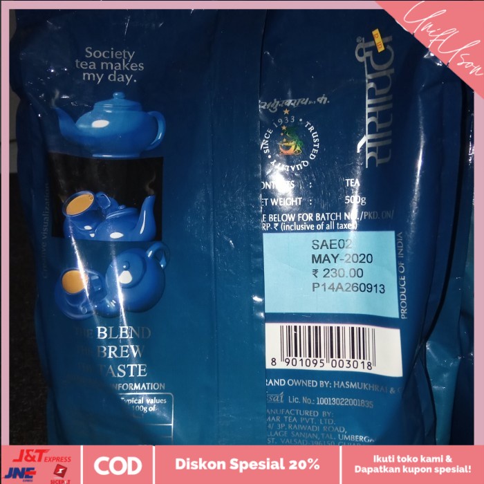 

⭐COD⭐ Society tea 500 gr - Teh India