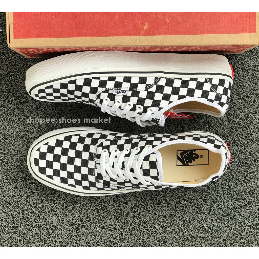 VANS AUTHENTIC CHECKERBOARD BLACK WHITE