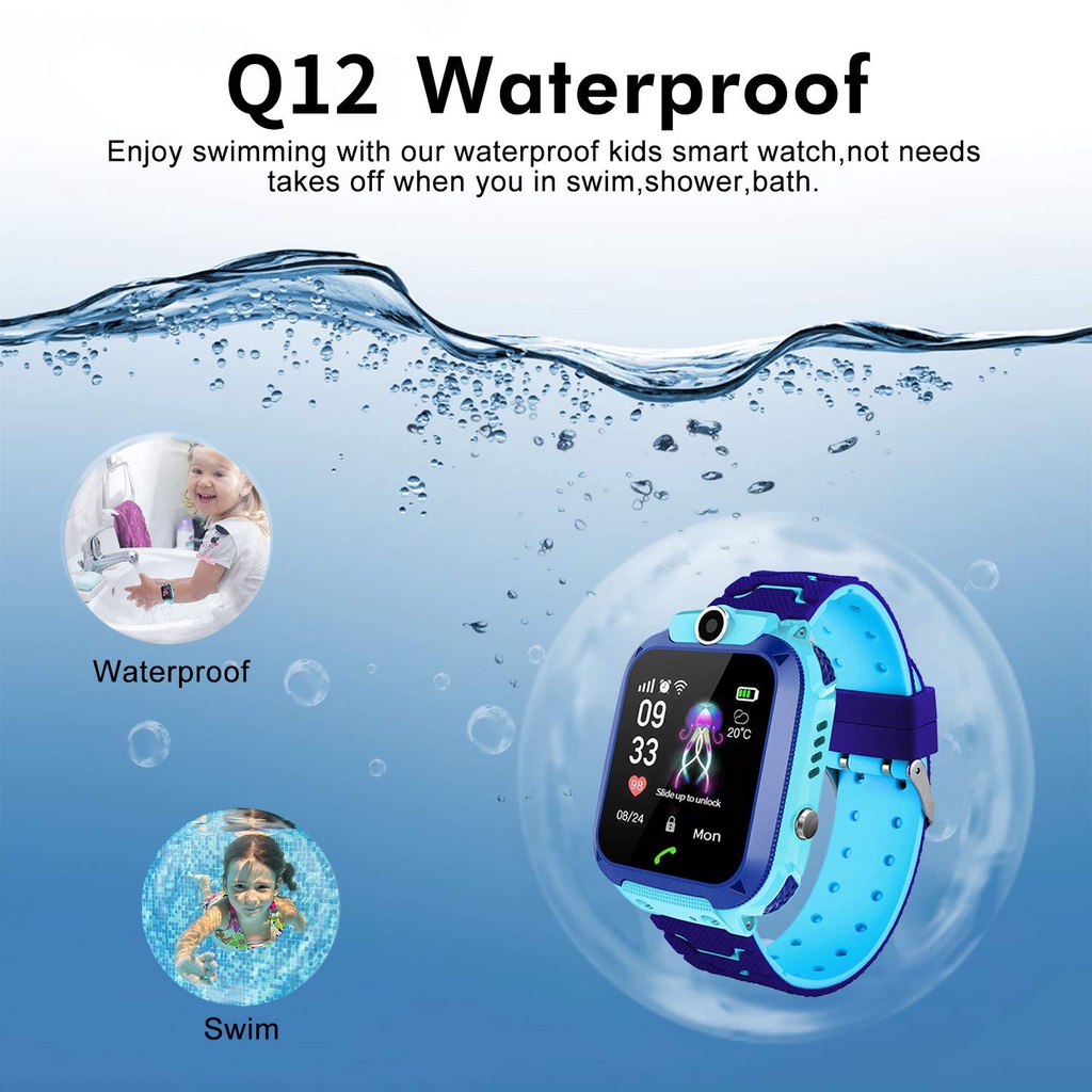 Anak Smartband foto Mengambil Pemosisian Tahan Air Q12 Smartwatch