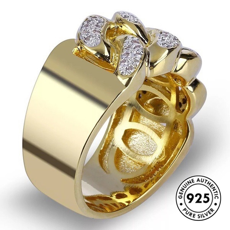Cincin Lapis Emas 18k Bahan 925 Sterling Silver