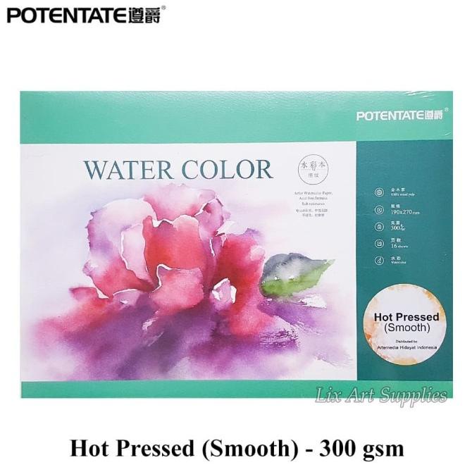 

(BISA COD) Potentate Watercolor Pad - Hot Pressed (Smooth) 300gsm (19 x 27cm) TERBAIK Kode 112