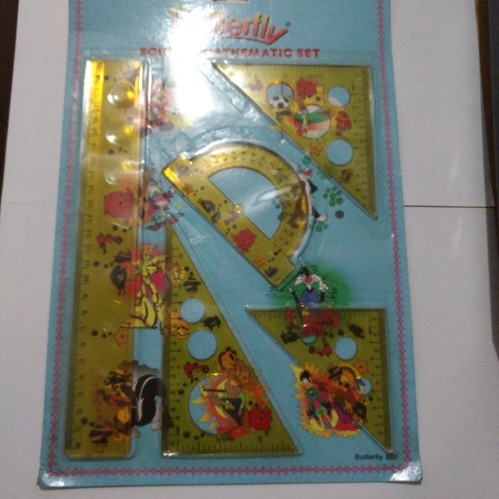 

Lucu Garisan Set Butterfly 885 Penggaris Matematic Set 5 Hemat