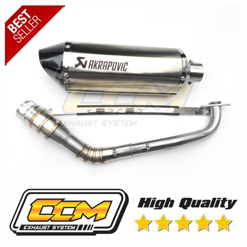 Knalpot racing akrapovic evo layang fulset Nmax New Aerox 155 Lexi