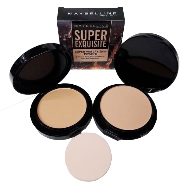 (COD) Bedak Maybelline Super Exquisite 2 in 1 Bedak Padat &amp; Basah - Bedak Glowing Maybelline Super Exquisite 2 in 1 Padat &amp; Basah