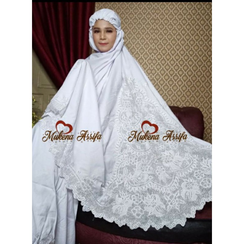 MUKENA PUTIH MUKENA BORDIR PADANG BUKITTINGGI