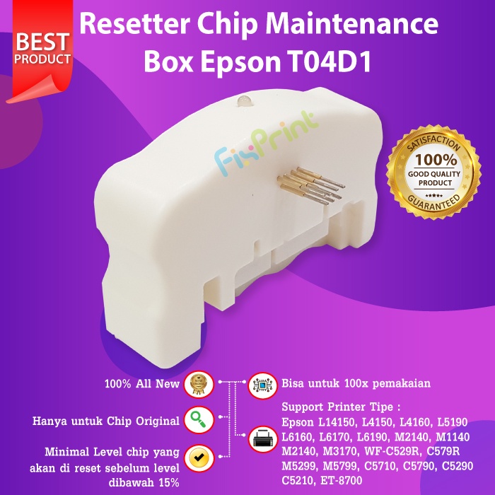 Resetter T04D1 T6714 T6716 Hanya Chip Maintenance Box Original WF-C5790 C5290 M2140 M3170 L14150