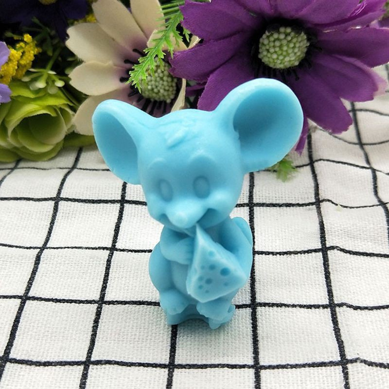 Glitter 3D Small Mouse Stereo Mousse Cakes Silicone Mold DIY Cake Decoration Candle Aroma Plaster Molds